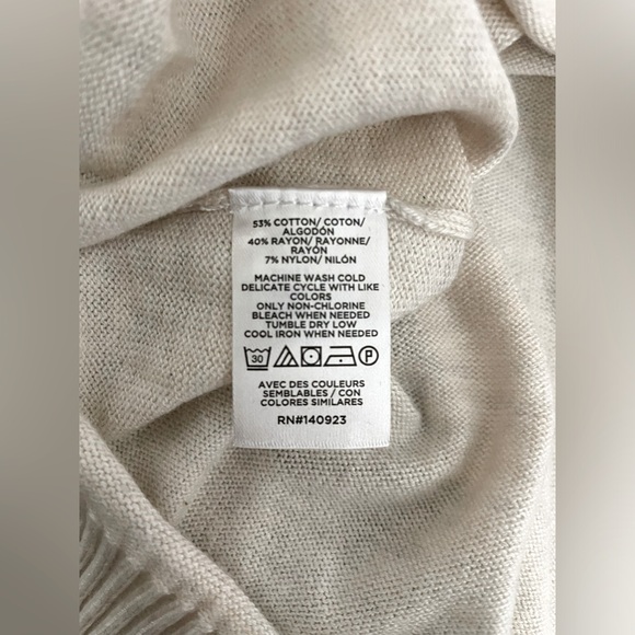 NWT Loft Outlet Heathered Beige Color Sweater Size S - Picture 5 of 5